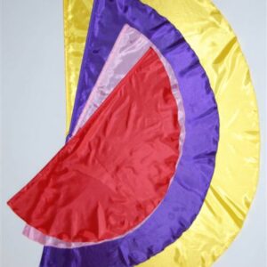 Poly Silk flag w/enclosed handle - Bandera de seda polivinílica con asa cerrada