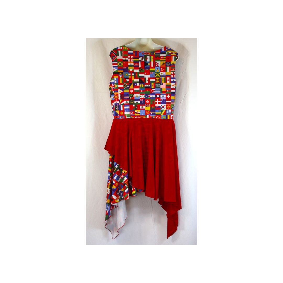 Nation's Knit Overlay w/crossover skirt - Vestido Nation con capa de punto superpuesta y falda cruzada - Image 2