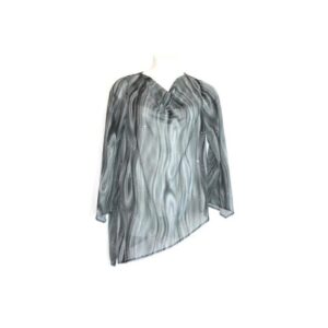 Silver & Gray Cowl Neck Blouse