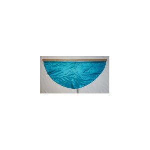 JUV Poly Silk flag w/enclosed wooden handle Turquoise